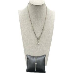 Vintage-Style 1928 Jewelry Necklace & Bracelet With Rhinestone Accents